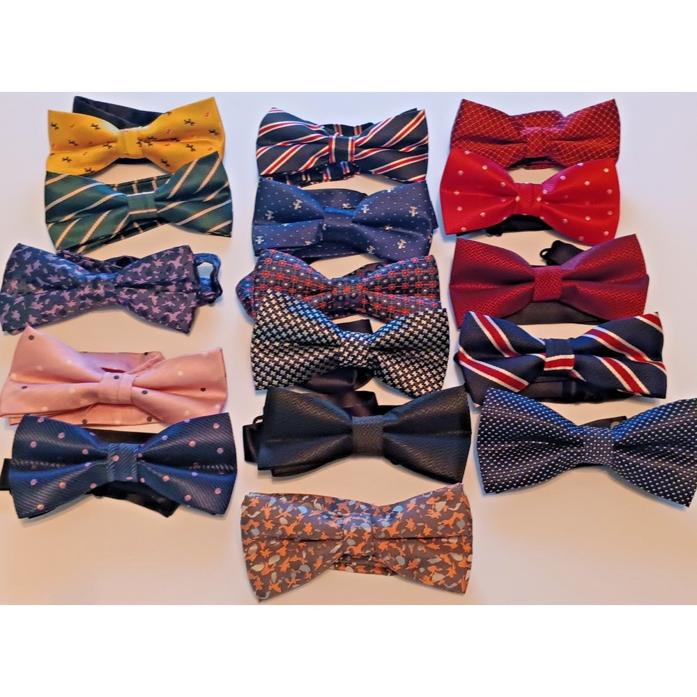 Lot of 16 Bow Ties Assorted Colors Mens preppy eclectic grandpa academia dadcore